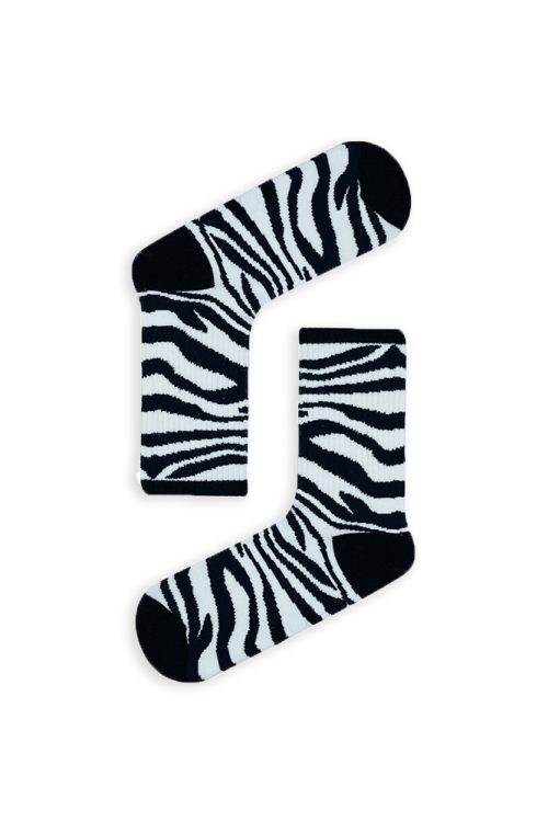 Κάλτσα Unisex με Σχέδιο Zebra