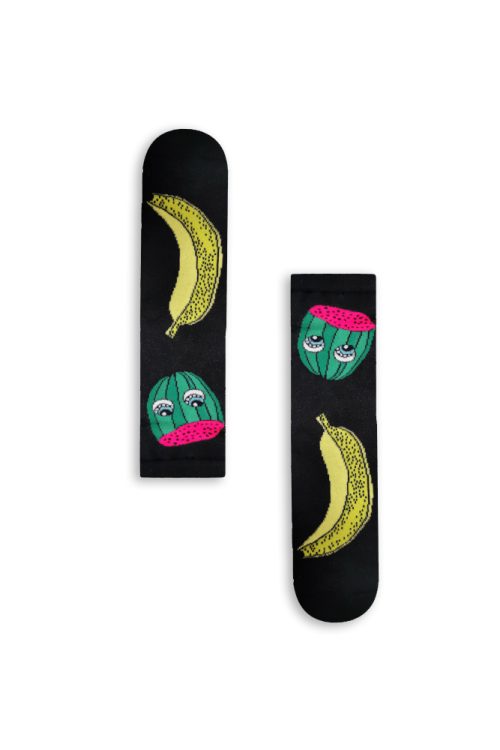 Κάλτσα Unisex με Σχέδιο Banana & Watermelon