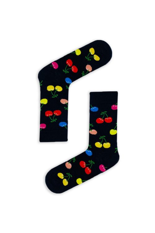 Κάλτσα Unisex με Σχέδιο Cherries Colorful