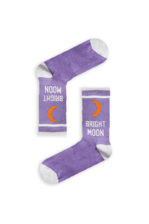 Κάλτσα Unisex με Σχέδιο Bright Moon Purple