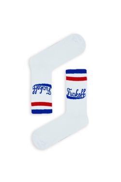Κάλτσα Unisex με Σχέδιο Blue Red F**k Off