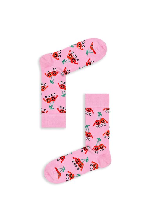 Κάλτσα Unisex με Σχέδιο Pink Cherry Cherry
