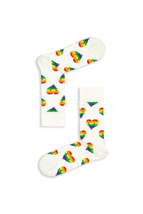 Κάλτσα Unisex με Σχέδιο Rainbow Heart!