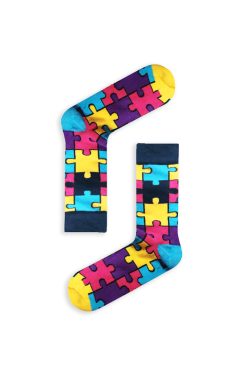 Κάλτσα Unisex με Σχέδιο Puzzle