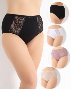 Γυναικείο Βαμβακερό 3/4 Plus Size Κιλοτάκι - 4 Τεμαχίων - 3XL, Απόχρωση 1