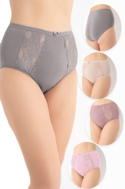 Alternative view of Γυναικείο Βαμβακερό 3/4 Plus Size Κιλοτάκι - 4 Τεμαχίων