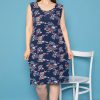 Γυναικείο Φορεματάκι Blue With Flowers