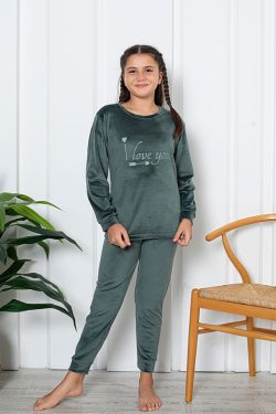 Πυτζάμα Παιδική Βελούδινη Love You
