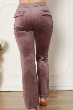 Γυναικείο Βελουτέ Παντελόνι Με Τσέπες Lila