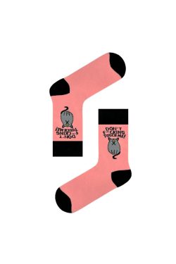 Κάλτσα Unisex με Σχέδιο Cat Don't Touch Me