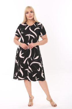 Γυναικείο Φόρεμα Black With Lines