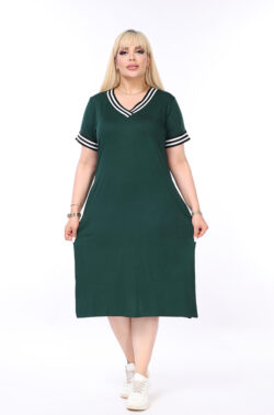 Alternative view of Γυναικείο Φόρεμα White Stripes