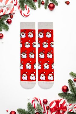 Κάλτσα Unisex με Σχέδιο Santa's Face