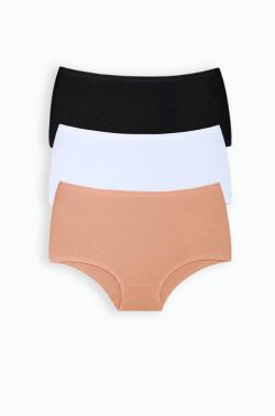 Γυναικείο Βαμβακερό Ψηλόμεσο Κιλοτάκι - 3 Τεμαχίων