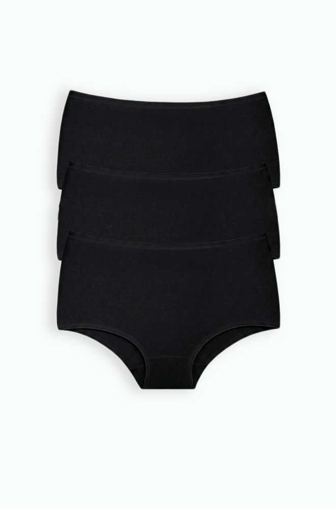 Γυναικείο Βαμβακερό Ψηλόμεσο Κιλοτάκι - 3 Τεμαχίων